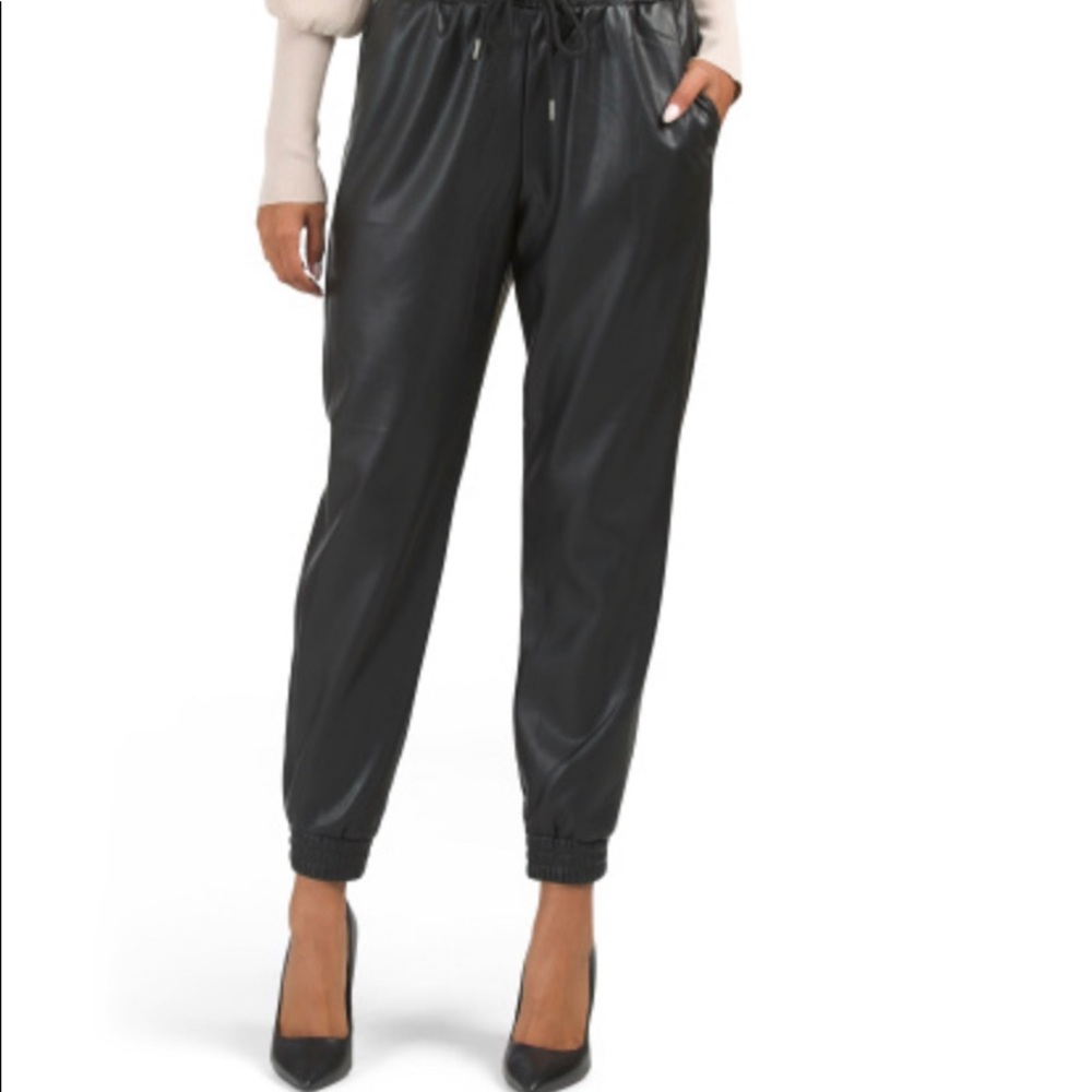 Blanknyc faux leather joggers NWT